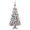 vidaXL Albero di Natale Artificiale con Rami Pieghevoli Bianco 120 cm