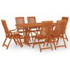 vidaXL Set da Pranzo per Giardino 7 pz in Legno Massello di Eucalipto