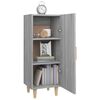 vidaXL Credenza Grigio Sonoma 34,5x34x90 cm in Legno Multistrato