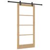 vidaXL Porta scorrevole ORKDAL Naturale e Nero 93 x 202 cm