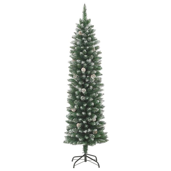 vidaXL Albero di Natale Artificiale Sottile con Base 240 cm PVC