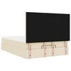 vidaXL Struttura Letto Pouf con Materasso Crema 140x200 cm in Tessuto