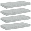 vidaXL Scaffali a Parete 4 pz Grigio Cemento 50x23x3,8 cm in MDF