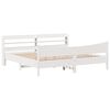 vidaXL Giroletto con Testiera Bianco 180x200 cm Massello Pino