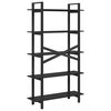 vidaXL Libreria Rovere Nero 100 x 33,5 x 178 cm Legno multistrato