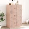 vidaXL Credenza Rosa 67x39x107 cm in Acciaio