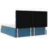 vidaXL Letto con contenitore e materasso Blu Scuro 160 x 200 cm