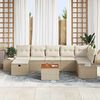 vidaXL Set Divano da Giardino con cuscino 8 pcs Beige Poly Rattan
