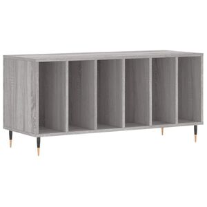 vidaXL Mobile Porta Dischi Grigio Sonoma 100x38x48cm Legno Multistrato