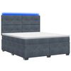 vidaXL Letto box spring con materasso Grigio Scuro 140 x 200 cm