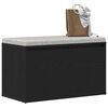 vidaXL panchina con cassetto Nero 80 x 40 x 45 cm Legno multistrato