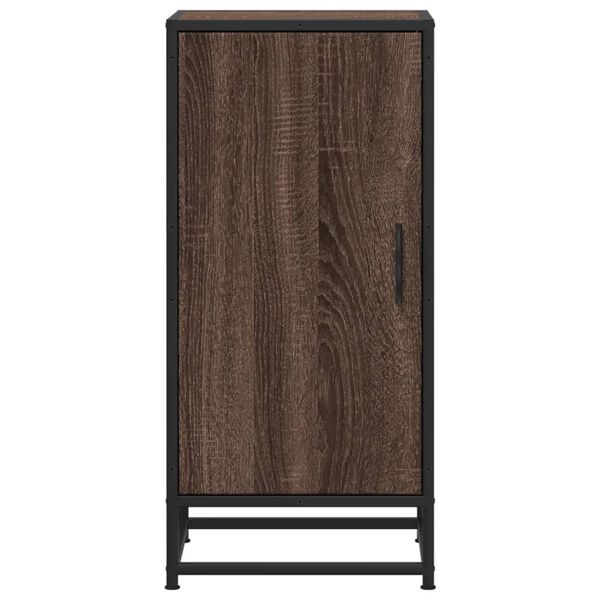 vidaXL Credenza Rovere Marrone 35,5x35x76 cm in Truciolato e Metallo