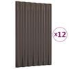 vidaXL Pannelli Tetto 12pz Acciaio Zincato Marrone 60x36 cm