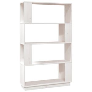 vidaXL Libreria/Divisorio Bianco 80x25x132 cm Legno Massello di Pino