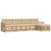 vidaXL Set di divani da esterno 5 pz Bianco e Beige Poliestere