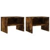 vidaXL Comodini Rovere Fumo 2 pz 40x30x30 cm Legno Multistrato