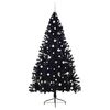 vidaXL Albero di Natale artificiale con luci integrate Nero 240 cm PVC
