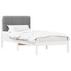 vidaXL Letto con Testiera Rivestita Grigio chiaro 75 x 190 cm