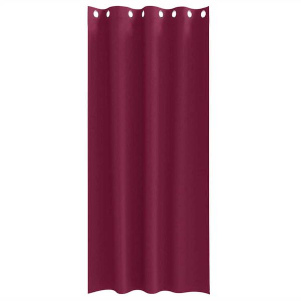 vidaXL Tende Blackout con Anelli 2 pcs Rosso Vino 260 x 140 cm