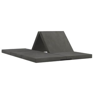 vidaXL Divano Letto Pieghevole 140 x 67 x 45 cm Grigio Scuro