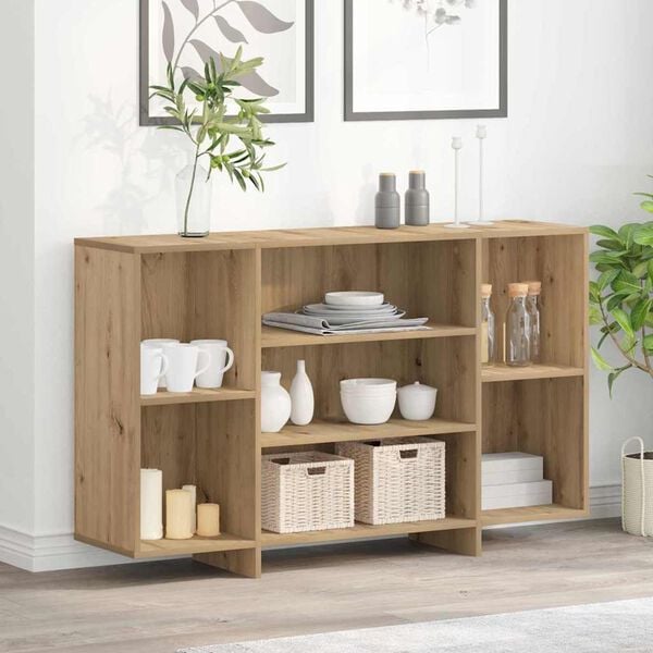 vidaXL Credenza Rovere artigianale 120 x 30 x 75 cm Legno multistrato
