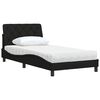 vidaXL Letto con Materasso Nero 100x200 cm in Tessuto