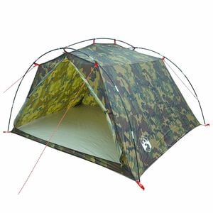 vidaXL Tenda a tunnel 4 persona Mimetico
