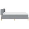 vidaXL Letto a molle con materasso Grigio chiaro 200 x 160 cm Tessuto