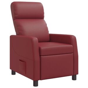 vidaXL Poltrona reclinabile Rosso Vino Similpelle