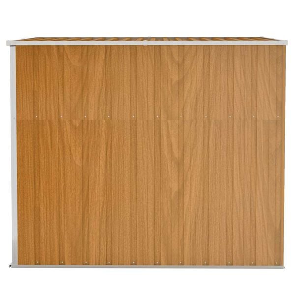 vidaXL Capanno Giardino a Parete Marrone 118x194x178cm Acciaio Zincato