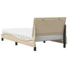 vidaXL Letto con Materasso Hanko Crema 100x200 cm in Tessuto