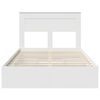vidaXL Letto con Contenitore Bianco 120 x 190 cm Legno multistrato