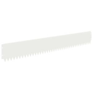 vidaXL Bordura per Prato 20 pcs 103 x 15 cm Acciaio Bianco
