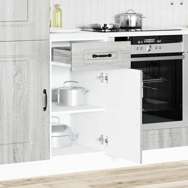 vidaXL Base da Cucina Kalmar Grigio Sonoma in Legno Multistrato
