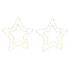 vidaXL Luci di Natale Stella Silhouette 2 pz 50 LED Bianco Caldo