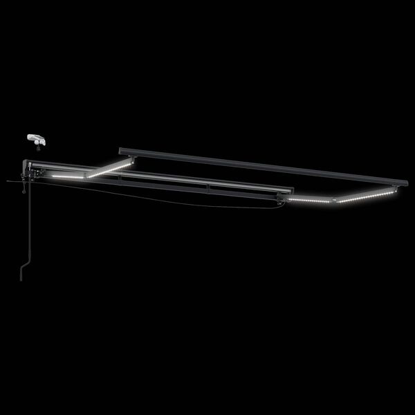 vidaXL Telaio tenda elettrica con LED Antracite 3 x 2 m Alluminio