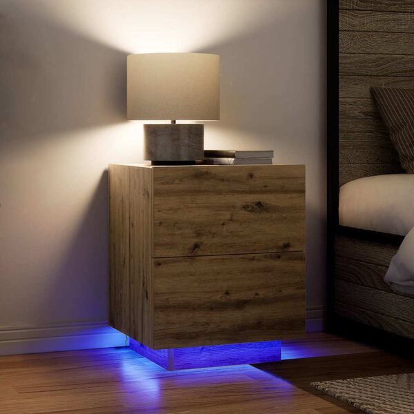 vidaXL Armadio da Notte Rovere artigianale 45 x 40 x 55 cm