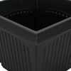 vidaXL Vaso quadrato per fiori 24 pcs Nero 38 x 38 x 30 cm Plastica