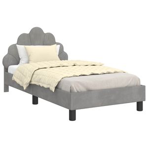 vidaXL Struttura letto bambini con testata Grigio chiaro 80 x 160 cm