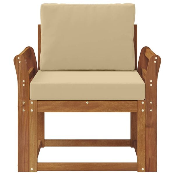 vidaXL Divano da esterno Legno di Acacia Massello e Poliestere