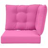 vidaXL Cuscino per divano da esterno 3 pcs Rosa Poliestere