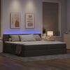 vidaXL Letto con contenitore e LED con led Talpa 200 x 200 cm Tessuto