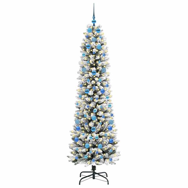 vidaXL Albero di Natale artificiale con 300 LED Bianco 210 cm