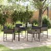 vidaXL Set da Pranzo per Giardino 5 pcs Grigio polyrattan