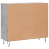 vidaXL Credenza Grigio Cemento 90x34x80 cm in Legno Multistrato