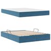 vidaXL Letto con contenitore e materasso Blu Scuro 140 x 200 cm