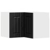 vidaXL Mobile angolare per parete LUCCA Nero 57 x 57 x 40 cm