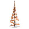 vidaXL Albero di Natale a LED con Palline 80 LED Bianco Caldo 120 cm