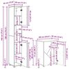 vidaXL Set di mobili per il bagno con porta 4 pcs Legno vecchio