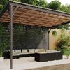 vidaXL Set Divani da Giardino 12 pz con Cuscini in Polyrattan Nero